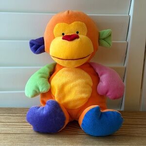 TyLux “Funky Monkey” Colour Block Plush 2005 Ty Baby Collection Stuffed Animal